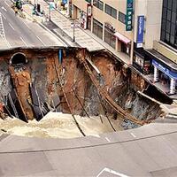 Giant Sinkhole Swallows Japan City Street World News