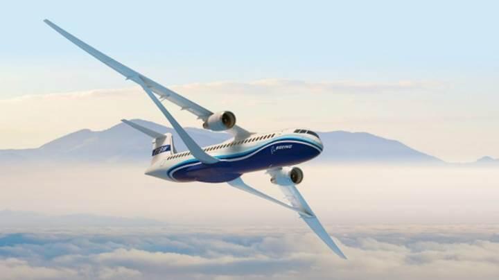Boeing'in geliştirdiği yeni nesil uçağın kanatları dikkat çekiyor