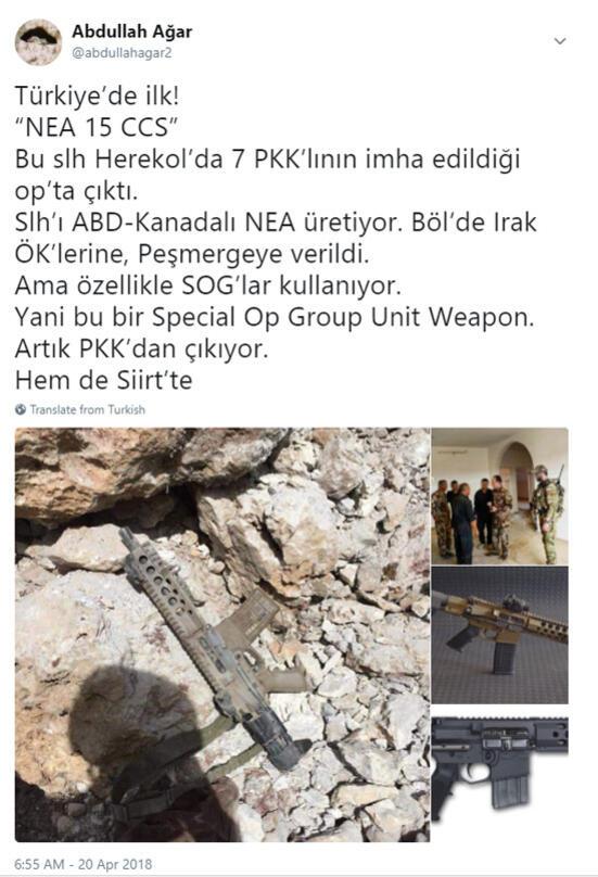 Abdullah AÄar paylaÅtÄ± PKK operasyonunda ele geÃ§irildi
