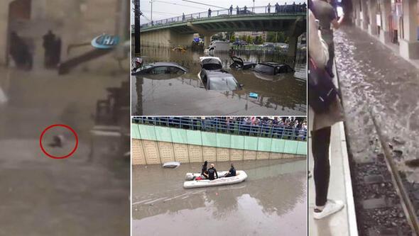 İstanbuldaki şiddetli yağmur sosyal medyayı salladı