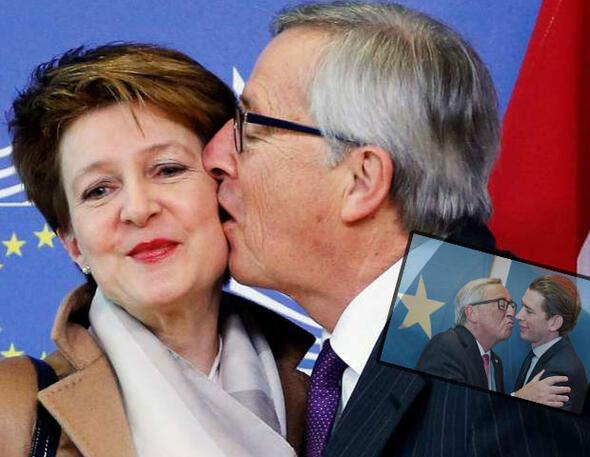 AB Komisyonu Başkanı Junckerin öpücükleri gündeme oturdu