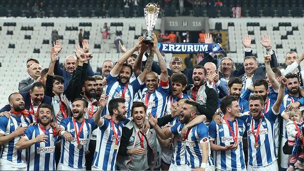 BB Erzurumspor şampiyon olarak 1. Lige yükseldi