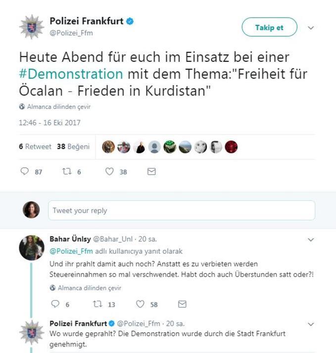 Alman polisinden skandal Tweet