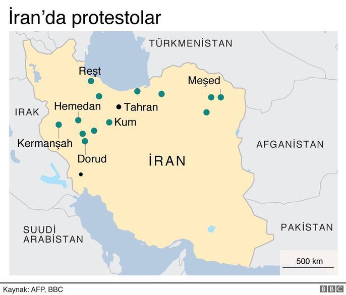 İrandaki gösterilerde ölü sayısı artıyor