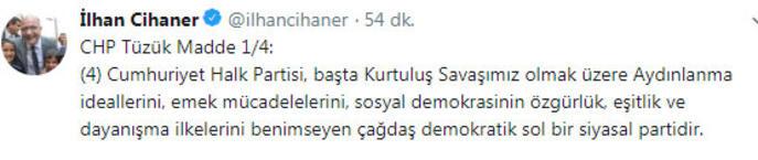 CHPli İlhan Cihanerden 20 vekil çıkışı Dikkat çeken tweet