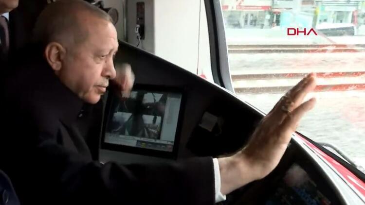 Son dakika! Cumhurbaşkanı Erdoğan makinist koltuğunda! Gebze - Halkalı hattı ilk seferini yapıyor