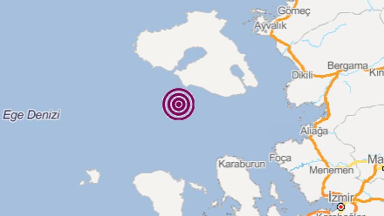 Ege Denizi'nde 3,6 bÃ¼yÃ¼klÃ¼ÄÃ¼nde deprem