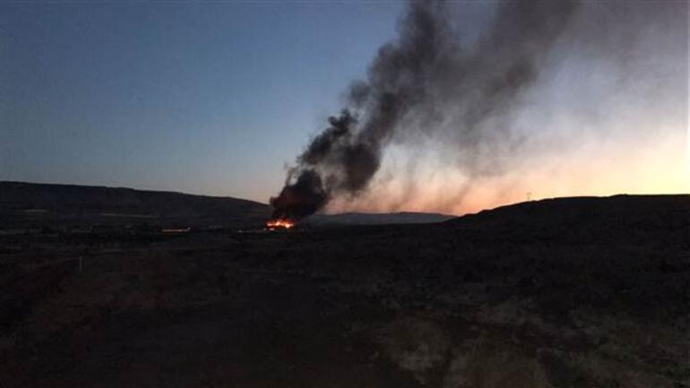 Kiliste askeri personelin kaldığı konteynerlerde yangın Mühimmatlar patlıyor