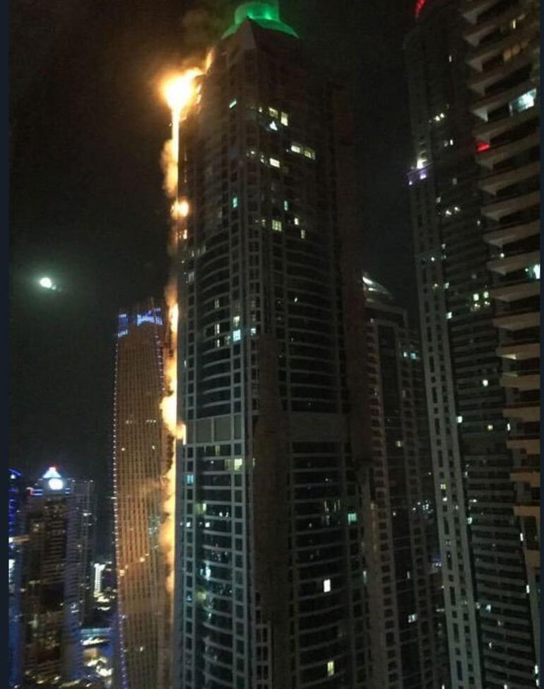 Dubaideki Torch kulesinde yangın çıktı