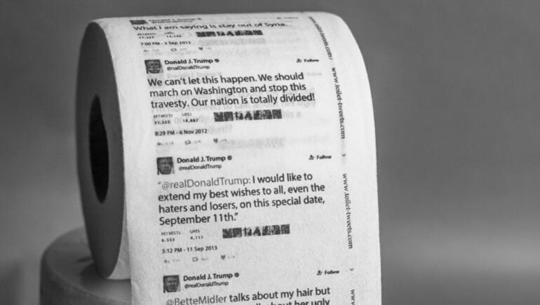 Trumpın skandal tweetleri tuvalet kâğıdı oldu