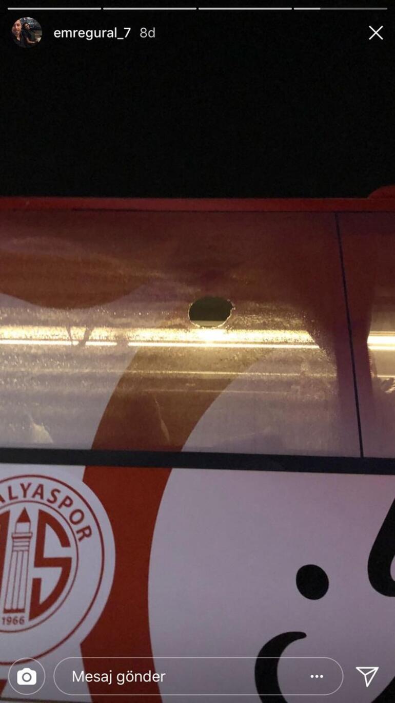 Antalyaspor otobüsüne saldırı Yaralılar var...