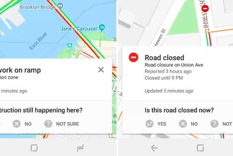 Google Mapsa trafik kazası raporlama özelliği geliyor