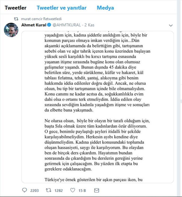 Murat Cemcirden Ahmet Kural paylaşımı