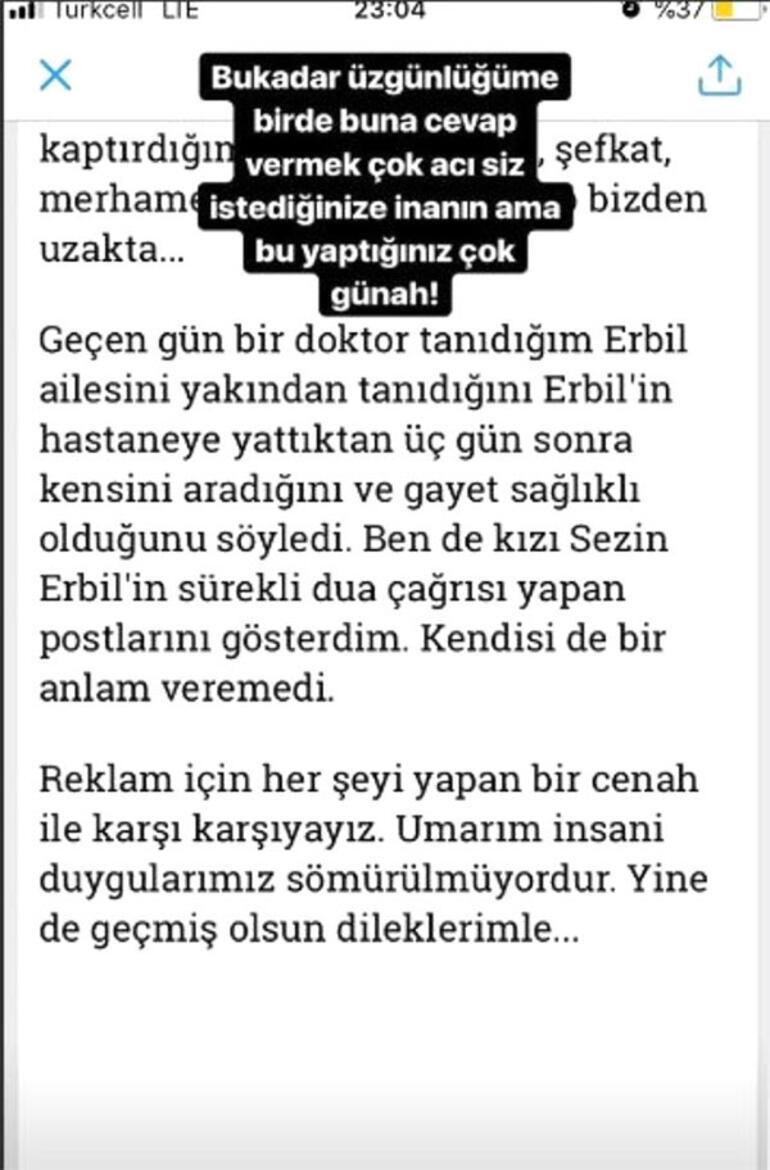 Mehmet Ali Erbilin kızı Sezini isyan ettiren iddia