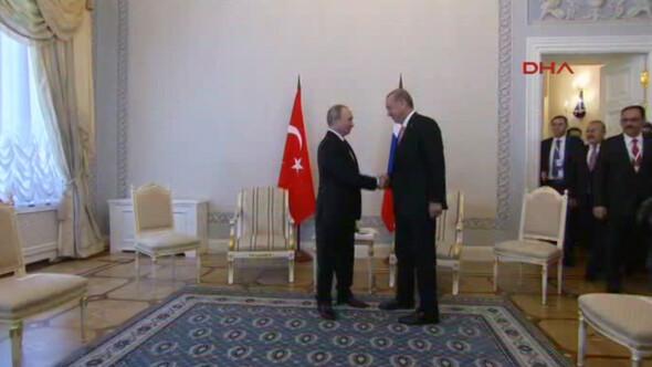 Cumhurbaşkanı Erdoğan, Putin ile Rusya'da bir araya geldi