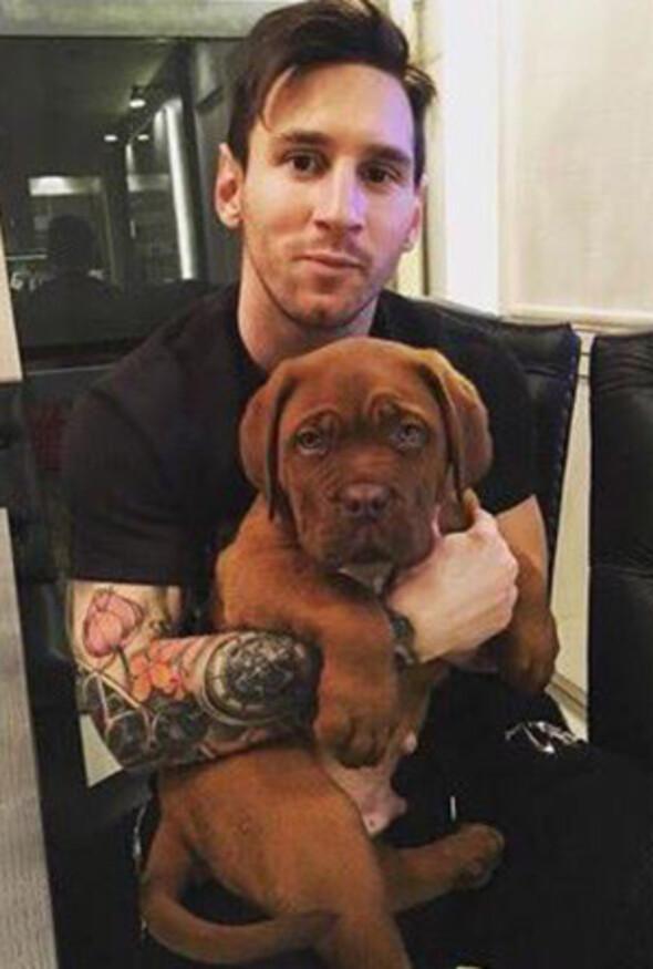 Messi'nin köpeği Hulk sosyal medyayı salladı!