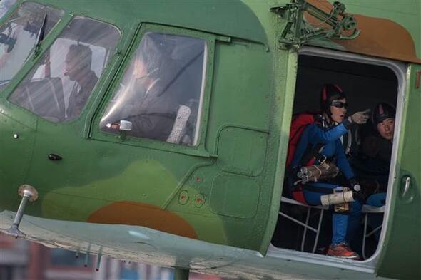 Kuzey Kore'deki havacılık festivalinde ABD helikopteri