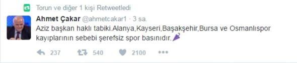 Ahmet Çakardan Aziz Yıldırım için şok sözler
