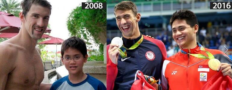 Phelps 2008'de fotoğraf çektirdiği küçük çocuk tarafından geçildi