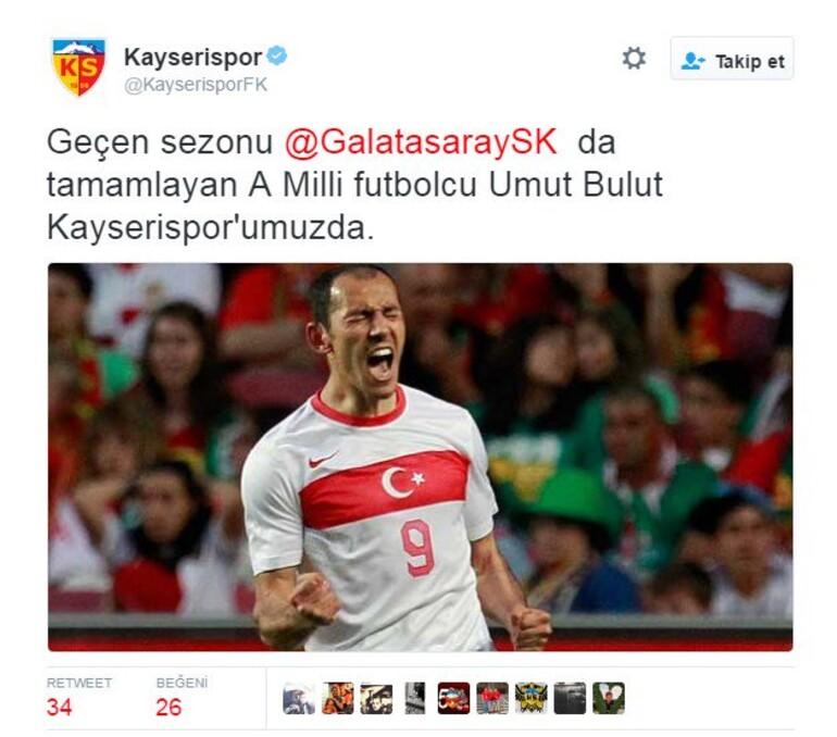 Kayserispor Umut Bulut transferini resmen açıkladı!