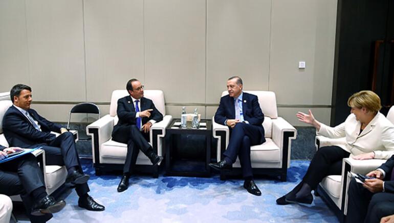 Erdoğan Çin'de liderlerle dörtlü zirvede bir araya geldi