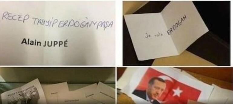 Fransada sandıktan Erdoğana oy çıktı