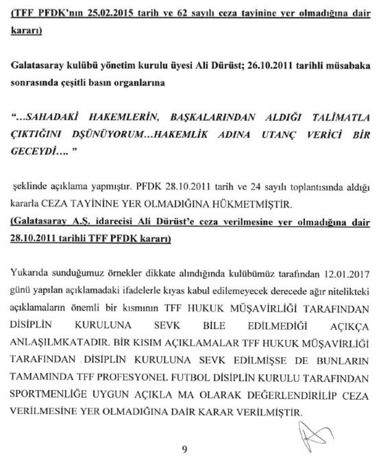Fenerbahçe o dilekçeleri yayınladı