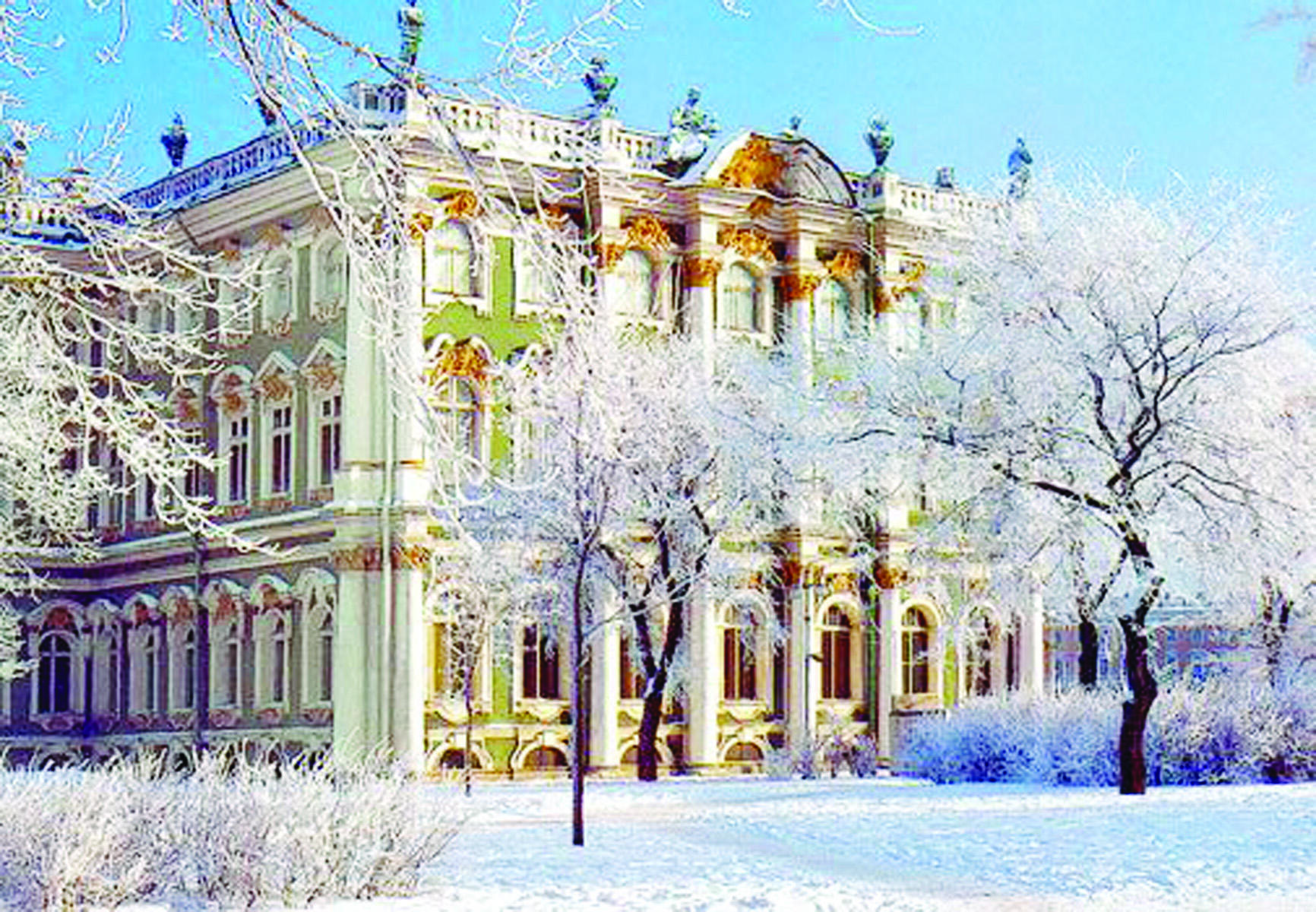 Зимний дворец Санкт-Петербург зимой
