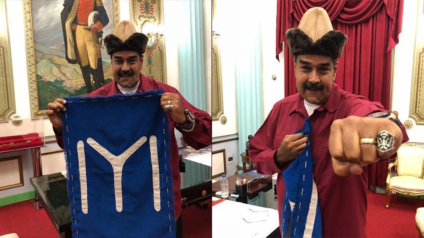 Venezuelan leader Maduro wears accessories from TV series on founder of Ottoman Empire