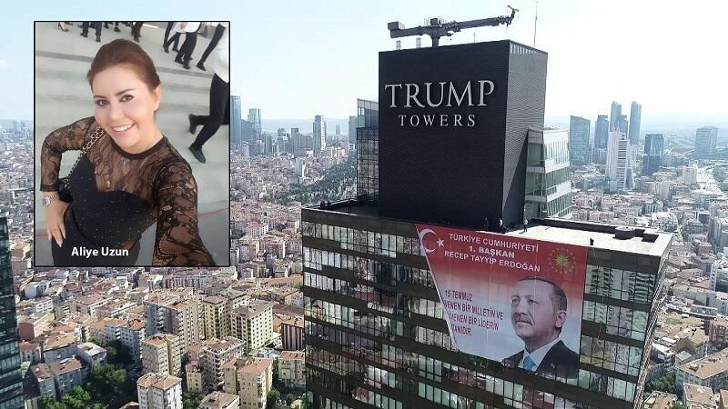 turkish businesswoman puts up erdogan poster on trump towers in istanbul turkey news