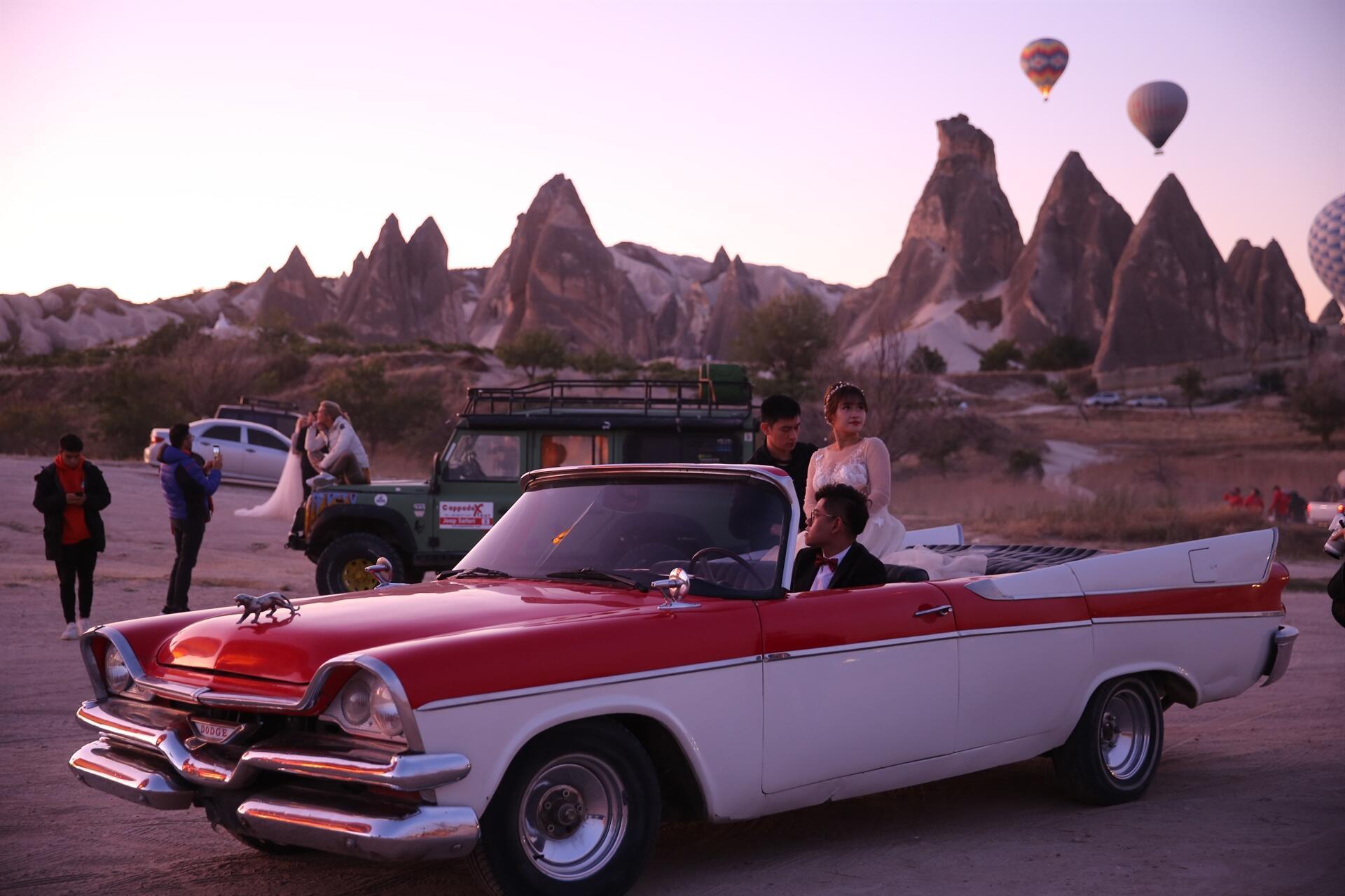 Visitors to Cappadocia class it up with vintage cars