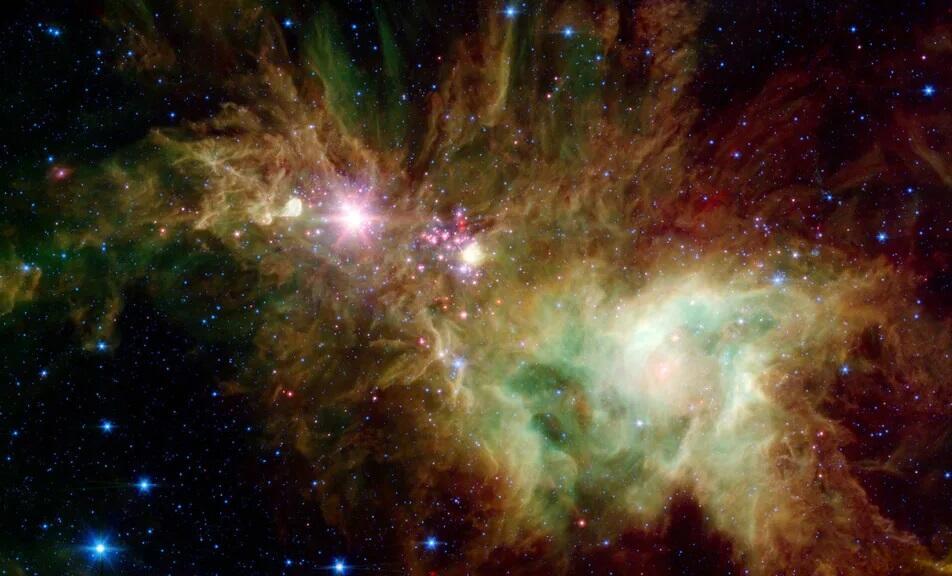 NASA photographs Christmas Tree star cluster