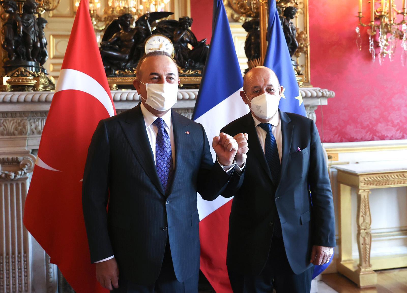 Turkish French Ministers Meet In Paris Turkey News
