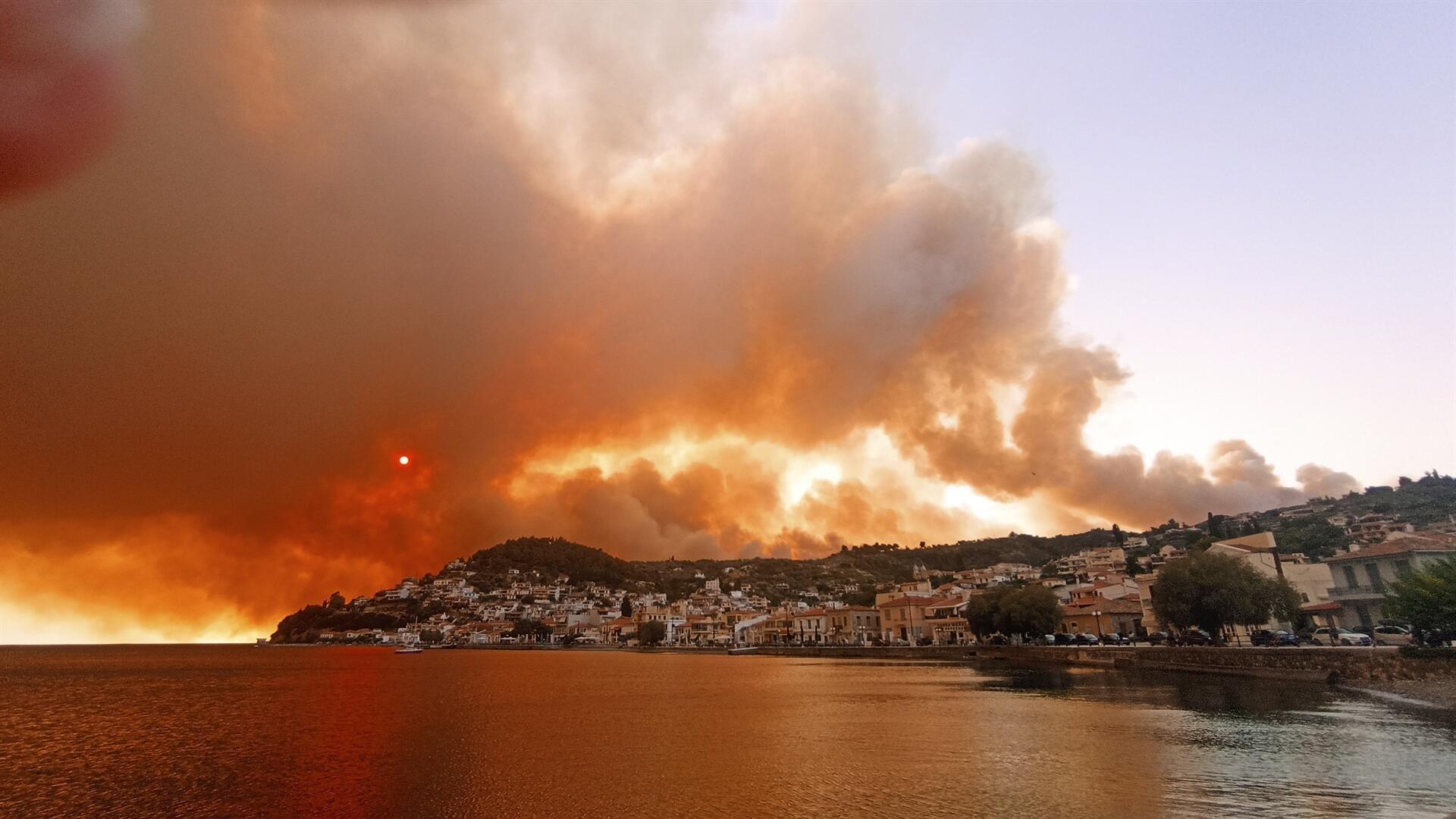 Flames surround island monastery as fires rage in Greece World News