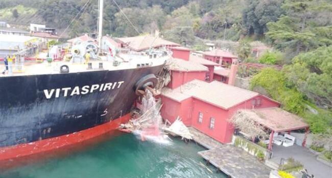 Istanbul court issues seizure warrant for ship that crashed into historical mansion