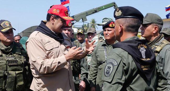 As West turns on him, Venezuela’s Maduro flexes military muscle