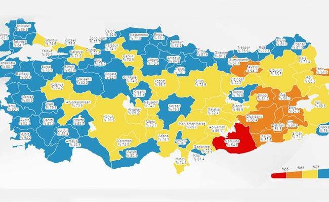 no more province at very high risk on turkey s covid 19 map turkey news