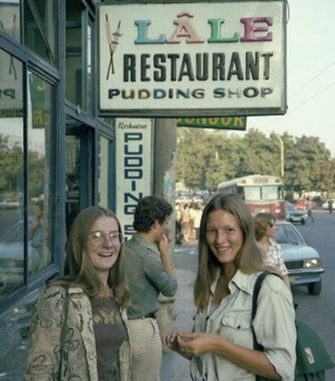 Hippies revisit pudding shop