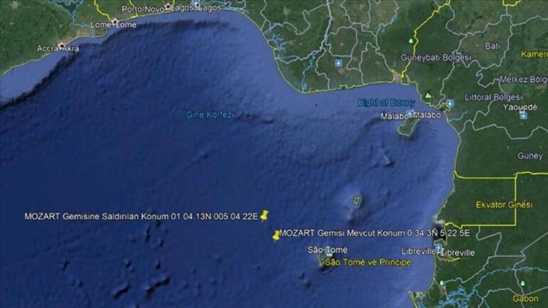 After pirate attack, ship with Turkish crew at port in Gabon