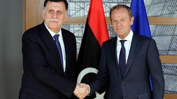 Tusk, Libya UMH Başkanlık Konseyi Başkanı Serrac ile görüştü       