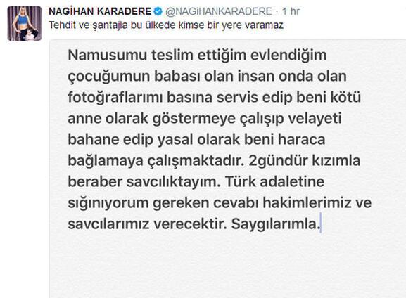 Nagihan Karaderenin çıplak fotoğraflarını eski eşi mi yayınlandı