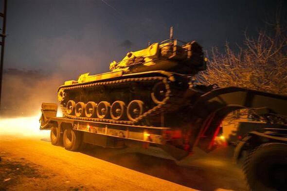 Suriye sınırına tank sevkıyatı