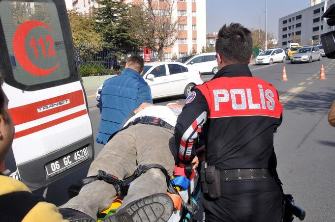 Ankarada lüks araç paniği Polise bilerek çarptı