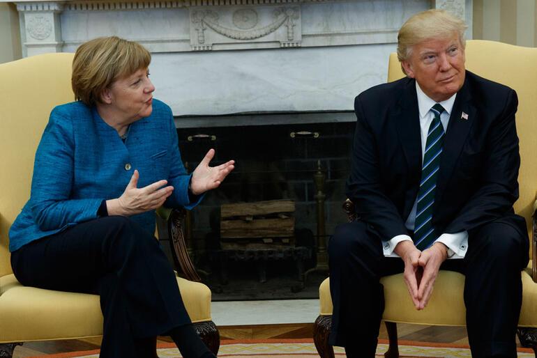 Merkel, Beyaz Saray’da Trump’la görüştü