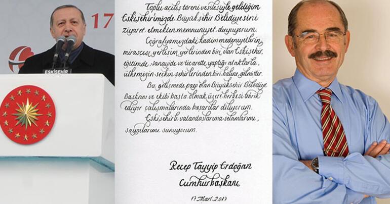 Erdoğandan CHPli belediyeye tebrik