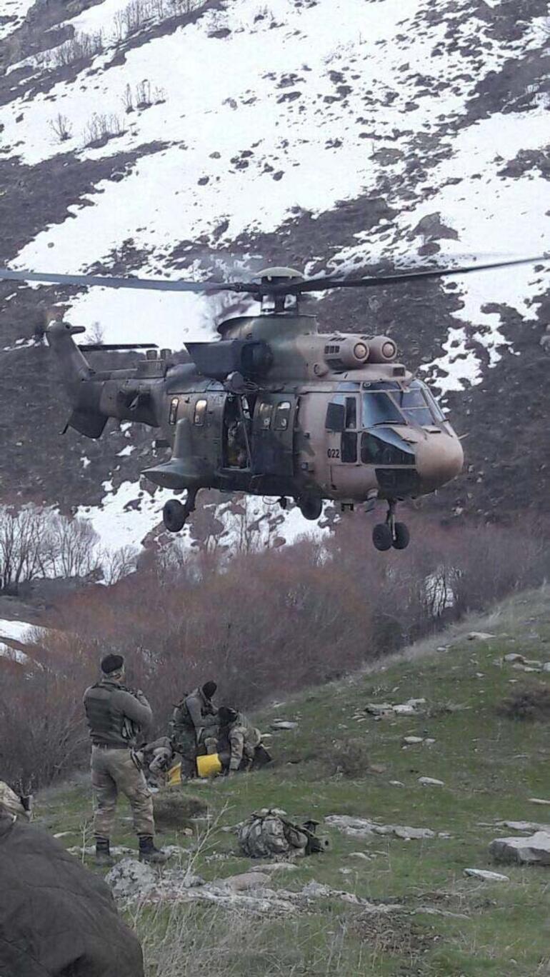 PKKlı teröristlerin tepelerine böyle indiler