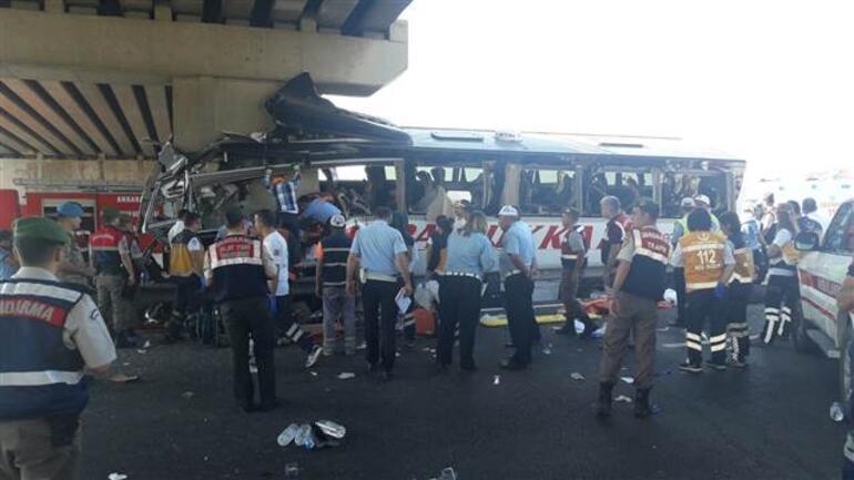 Son dakika... Ankarada otobüs köprüye çarptı: 5 ölü, çok sayıda yaralı