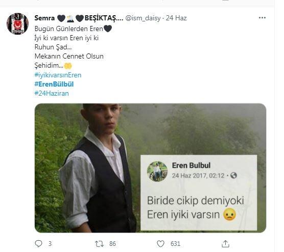 Şehit Eren Bülbül'ün paylaşımı sosyal medyada 4 yıl sonra yeniden gündem oldu