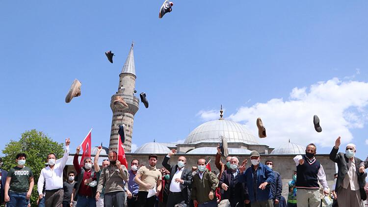 Erzurum'da İsrail'i protesto ettiler