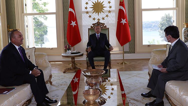 Cumhurbaşkanı Erdoğan, Japonya Dışişleri Bakanı Motegi'yi kabul etti